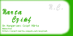 marta czipf business card